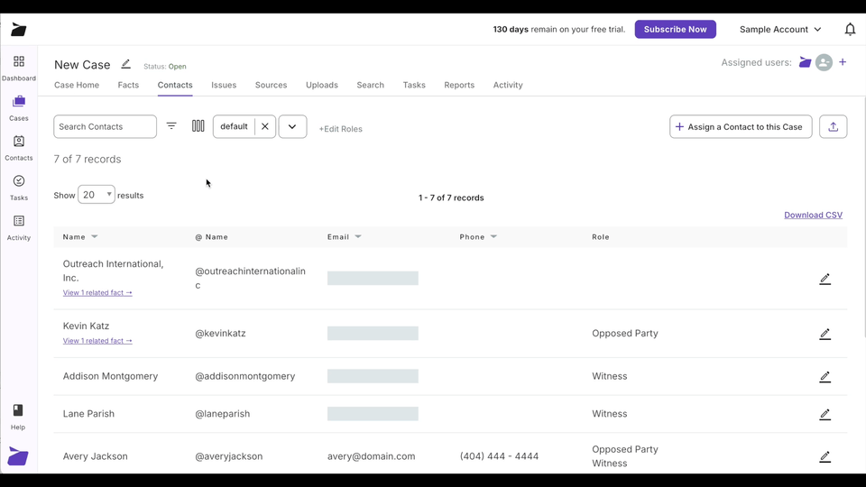 Creating Contact in Case